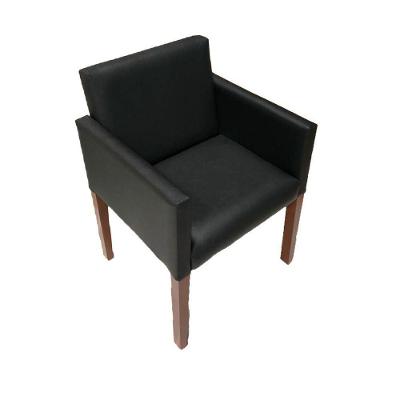 Poltrona Nina Executiva Para Sala De Recepção Em Tecido Sintético - Preto - Cor: Preto