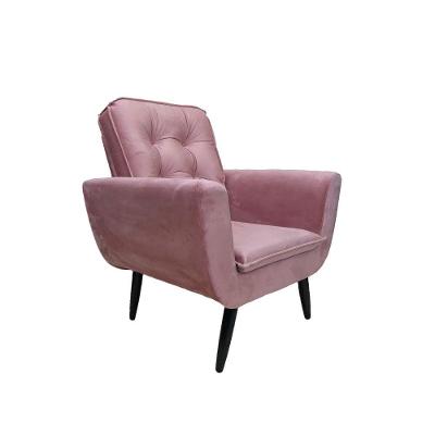 Poltrona Saturno Para Sala De Estar Quarto Escritório Tecido Suede - Rosa - Cor: Rosa