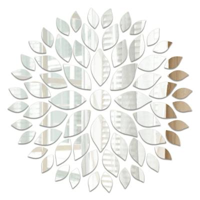 Mandala Folhas Espelhado 50cmx50cm - Cria Arte Laser Prata