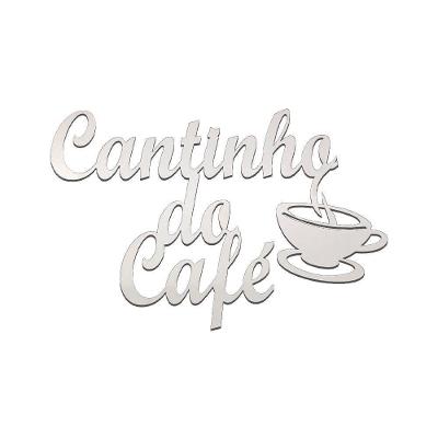 Placa Decorativa Cantinho Do Café Branco