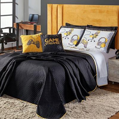 Kit Cobre Leito Game Streamer Dupla Face King 07 Peças