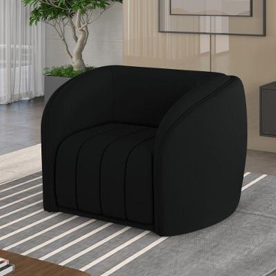 Poltrona Decorativa Sala De Estar Adam Veludo Preto G45 - Gran Belo