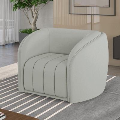 Poltrona Decorativa Sala De Estar Adam Veludo Cinza Claro G45 - Gran Belo
