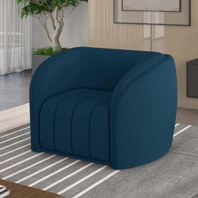 Poltrona Decorativa Sala De Estar Adam Veludo Azul Marinho G45 - Gran Belo