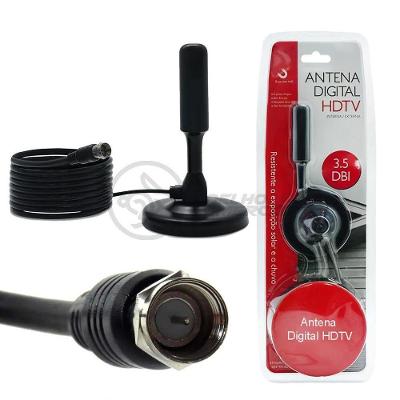 Antena Digital Portátil Interna E Externa Full Hdtv Vhf 4K