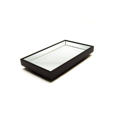 Bandeja Espelhada Laqueada Flutuante Preto TNA Decor