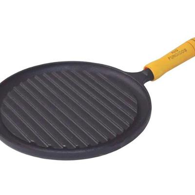 Bifeteira de Ferro Fundido Redonda Frisada 22cm Rig Fundidos