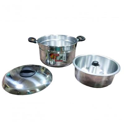 Conjunto 2 Em 1 Panela De Pudim Banho Maria Polida Extang