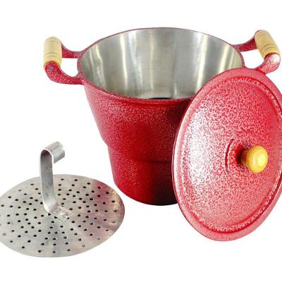 Cuscuzeiro Panela Alumínio Fundido Craqueado Vermelho N20