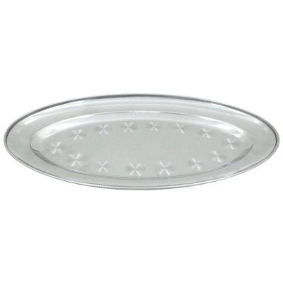 Kit 2 Bandejas Oval Em Aço Inox 29cm
