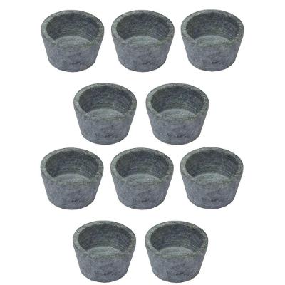 Kit 10 Mini Molheira Tigela Molho Petisco Pedra Sabão 50Ml