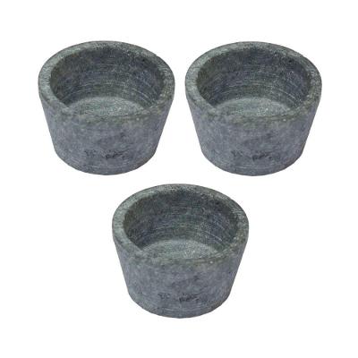 Kit 3 Mini Molheira Tigela Molho Petisco Em Pedra Sabão 50Ml