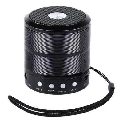 Mini Caixa Caixinha Som Portátil Bluetooth Mp3 Fm Sd Usb 887 Preta