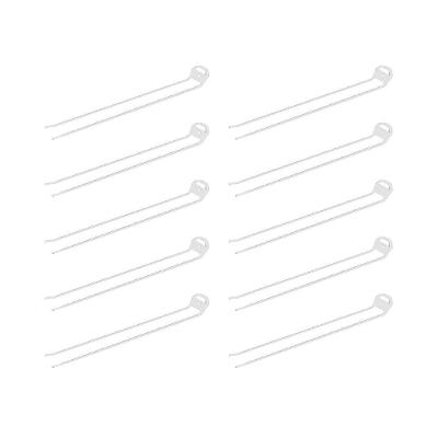 Kit Suporte De Vassouras Com 10 Peças Branco 25 Cm - Cor: Branco