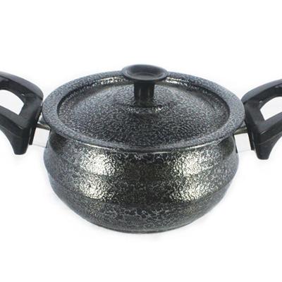 Panela Bojuda Alumínio Fundido Craqueada Alça Baquelite.