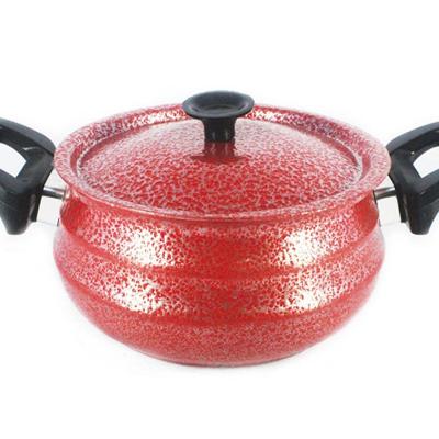 Panela Bojuda Alumínio Fundido Craqueada Alça Baquelite N06 Cor Vermelho