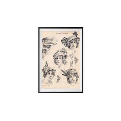 Poster C/ Moldura E Passepartout Le Jazz Revue Des Chapeaux