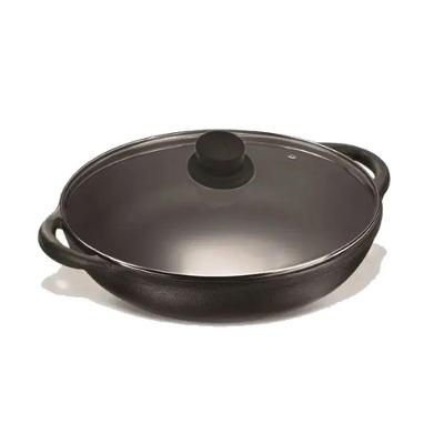 Panela Parmegiana De Ferro Fundido Com Tampa 29 Cm.