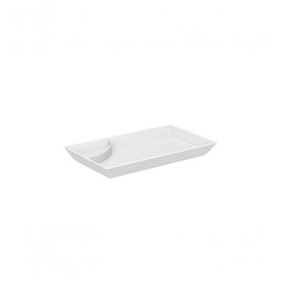 Prato Para Sushi 19,3x11,2x21,5cm Branco Uno Coza 19,3 X 11,2 X 21,5 Cm Branco Coza