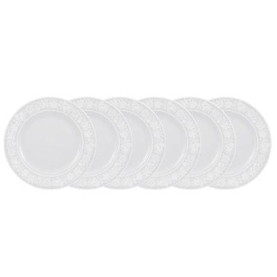 Conjunto De Pratos Rasos 06 Peças Noiva Schmidt