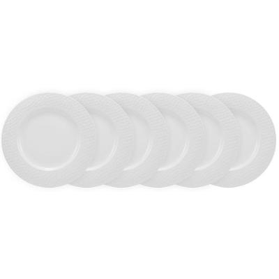Conjunto De Pratos Rasos 06 Peças Ártico Schmidt