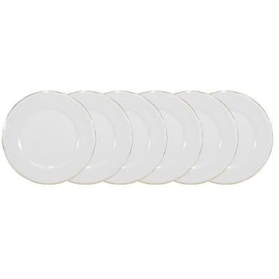 Conjunto De Pratos Rasos 06 Peças Pomerode Ouro Schmidt