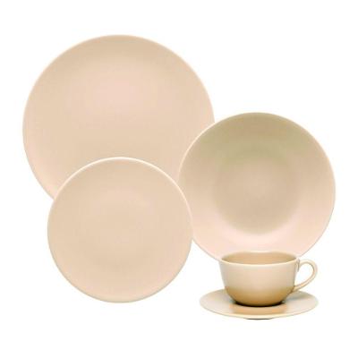Jogo De Jantar Em Cerâmica Unni Com 30 Peças Oxford Merengue