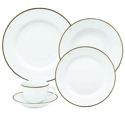 Jogo De Jantar Em Porcelana Flamingo Com 30 Peças Oxford Sofia