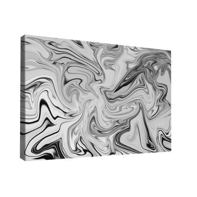 Quadro Abstrato Fluido Branco Br Artes Grande 118x78