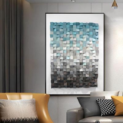 Quadro Azul 3d Effect Br Artes Pequeno 60x40