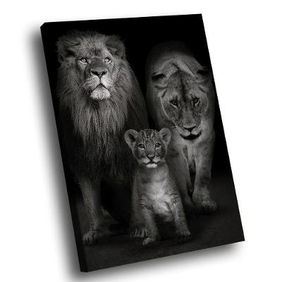 Quadro Black And White Family Br Artes Médio 84x54