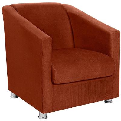 Poltrona Decorativa Bia Suede Terra Cota Mpassos Terra Cota