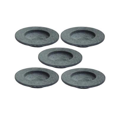 Kit 5 Pratos Risoto Massa Chapéu Invertido Pedra Sabão 22Cm..