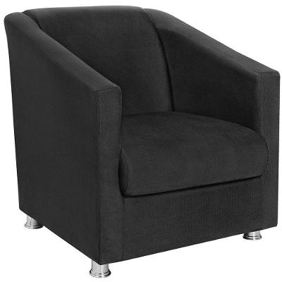Poltrona Decorativa Bia Suede Preto Mpassos Preto