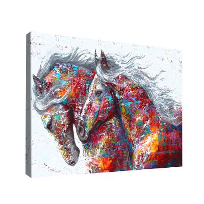 Quadro Cavalos Coloridos Br Artes Grande 118x78