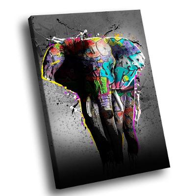 Quadro Elefante Grafite Br Artes Pequeno 60x40