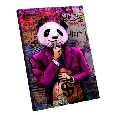 Quadro Decorativo Panda Cash Grande 118x78
