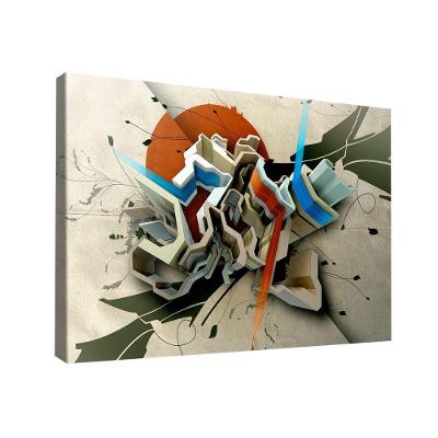 Quadro Ilustração Abstrata Multicolorida Br Artes Grande 118x78