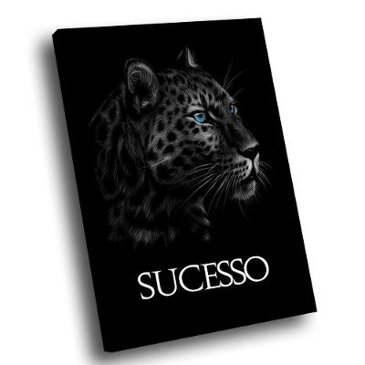 Quadro Leopardo Sucesso Br Artes Médio 84x54