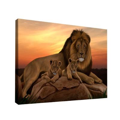Quadro Leões Da áfrica Br Artes Pequeno 60x40