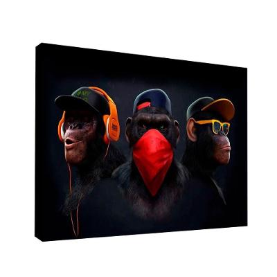 Quadro Macacos Br Artes Grande 118x78