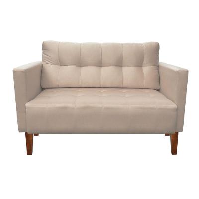Sofá Retrô Namoradeira 2L Livia Suede Bege