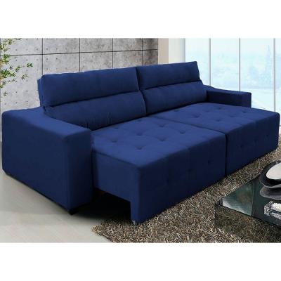 Sofá Top Lubeck 3Lug Retrátil/Reclinável 210cm Azul WS