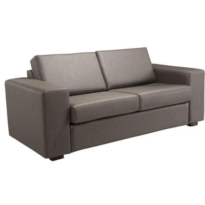 Sofá-Cama 3 Lugares Mh-1174 Herval 201 Cm Colchão Casal Linho Marrom A Pé Madeira Amêndoa