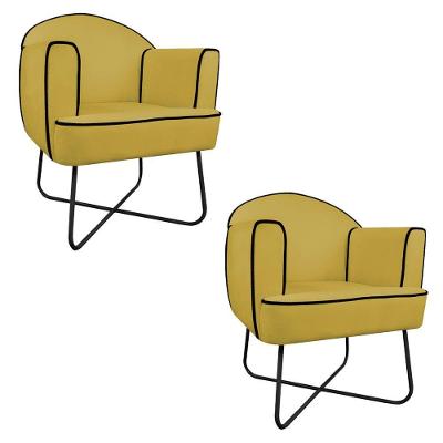 02 Poltronas Athena Base X Suede