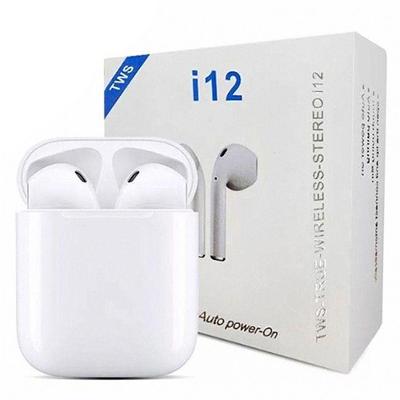 Fone De Ouvido Wireless I12 Tws Bluetooth 5.0 Branco