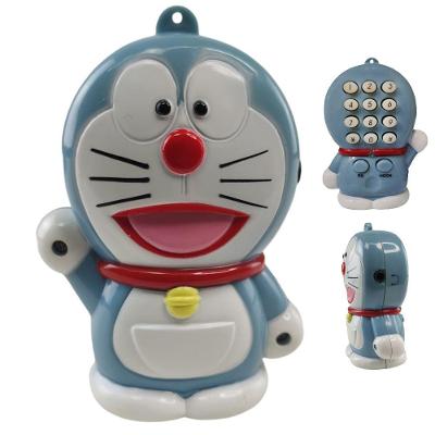 Telefone Gato Doraemon Mesa C Headset Microfone Flexivel