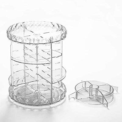 Organizador De Maquiagem Acrílico 360° Giratório Transparente