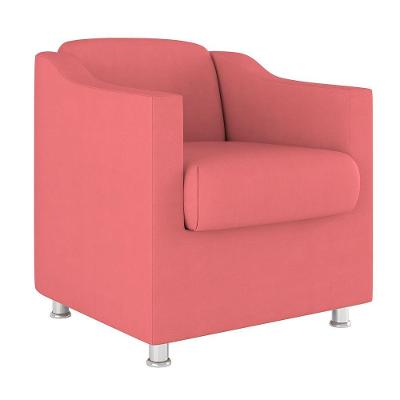 Poltrona Decorativa Tilla Reforçada Sala – Balaqui Decor Cor:rosa