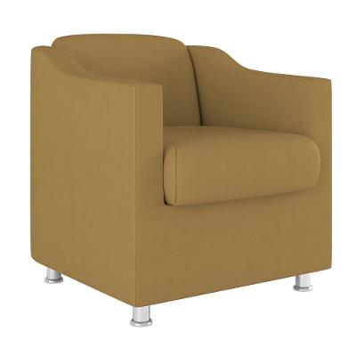 Poltrona Decorativa Tilla Reforçada Sala – Balaqui Decor Cor:capuccino